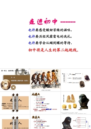 （水滴系列）（秋级历史上册 第一单元 第1课 中国早期人类的代表-北京人课件2 新人教版-新人教级上册历史课件