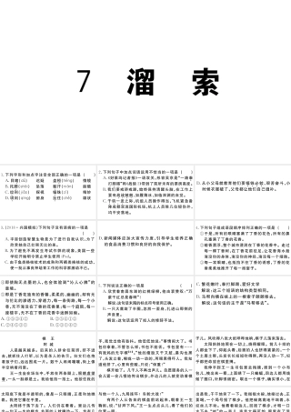 （江西专用）九年级语文下册 第二单元 7 溜索习题课件 新人教版-新人教版初中九年级下册语文课件