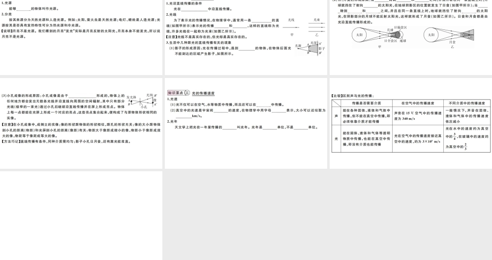 （江西专版）2019秋八年级物理上册 第四章 第1节 光的直线传播课件