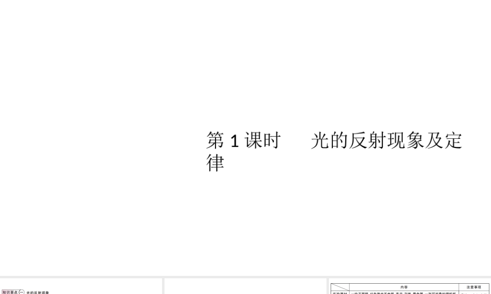 （江西专版）2019秋八年级物理上册 第四章 第2节 第1课时-光的反射现象及定律课件