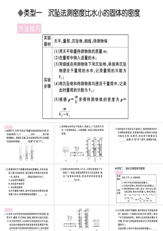 （江西专版）八年级物理上册 专题六 测量物质密度的特殊方法习题课件 （新版）新人教版-（新版）新人教版初中八年级上册物理课件