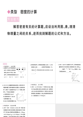 （江西专版）八年级物理上册 专题七 密度的计算习题课件 （新版）新人教版-（新版）新人教版初中八年级上册物理课件