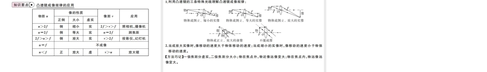 （江西专版）2019秋八年级物理上册 第五章 第3节 第2课时-凸透镜成像规律的应用课件