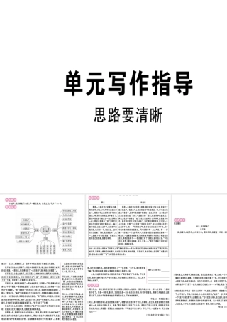 （江西专版）七年级语文上册 第四单元写作指导 思路要清晰习题课件 新人教版-新人教版初中七年级上册语文课件