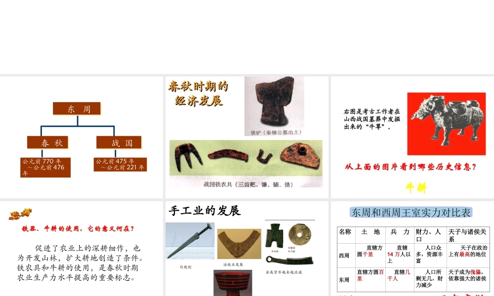 （水滴系列）（秋级历史上册 第二单元 第6课 动荡的春秋时期课件3 新人教版-新人教级上册历史课件