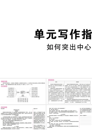 （江西专版）七年级语文上册 第五单元写作指导 如何突出中心习题课件 新人教版-新人教版初中七年级上册语文课件