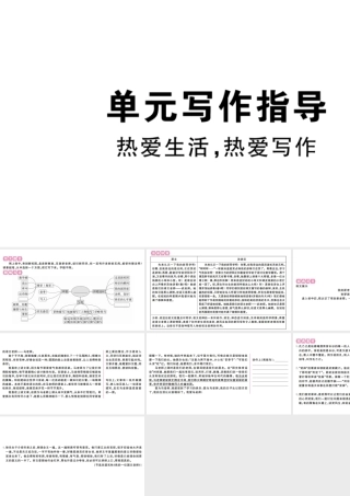 （江西专版）七年级语文上册 第一单元写作指导 热爱生活，热爱写作习题课件 新人教版-新人教版初中七年级上册语文课件