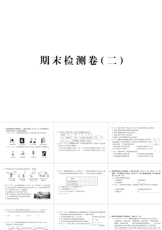（江西专用）秋九年级化学上册 期末检测卷（二）课件 新人教版-新人教版初中九年级上册化学课件