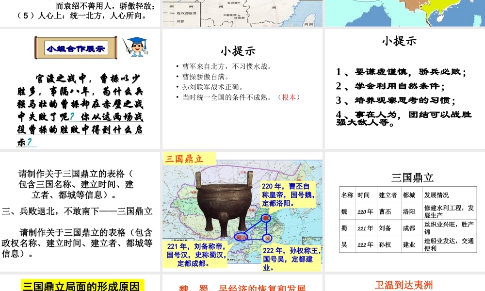 （水滴系列）（秋级历史上册 第四单元 第16课 三国鼎立课件5 新人教版-新人教级上册历史课件