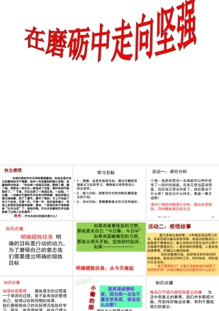 （水滴系列）（秋季版）七年级道德与法治上册 第四单元 历经风雨 才见彩虹 第八课 宝剑锋从磨砺出 第2框 在磨砺中走向成功课件 鲁人版六三制-鲁人版初中七年级上册政治课件