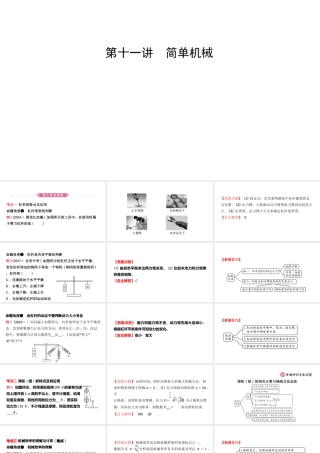 （江西专版）中考物理总复习 第十一讲 简单机械考点精讲课件-人教版初中九年级全册物理课件