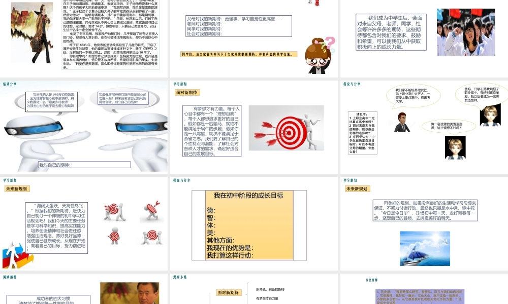 （水滴系列）（秋季版）七年级道德与法治上册 第一单元 走进新的学习生活 第二课 新自我 新期待 第2框 追求自我新形象课件2 鲁人版六三制-鲁人版初中七年级上册政治课件