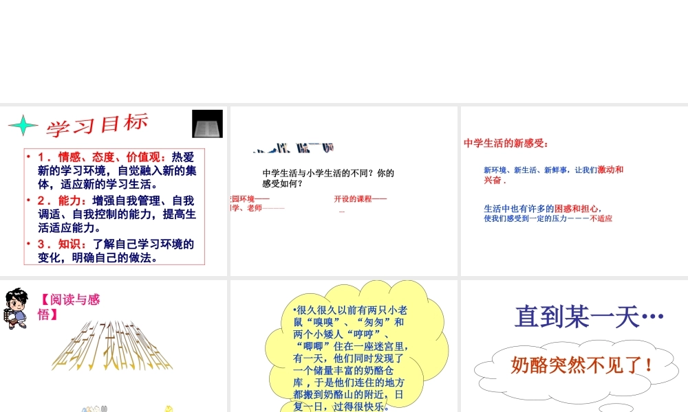 （水滴系列）（秋季版）七年级道德与法治上册 第一单元 走进新的学习生活 第一课 新生活 新面貌 第1框 站在新起点课件1 鲁人版六三制-鲁人版初中七年级上册政治课件