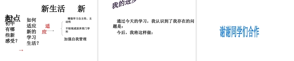 （水滴系列）（秋季版）七年级道德与法治上册 第一单元 走进新的学习生活 第一课 新生活 新面貌 第1框 站在新起点课件1 鲁人版六三制-鲁人版初中七年级上册政治课件