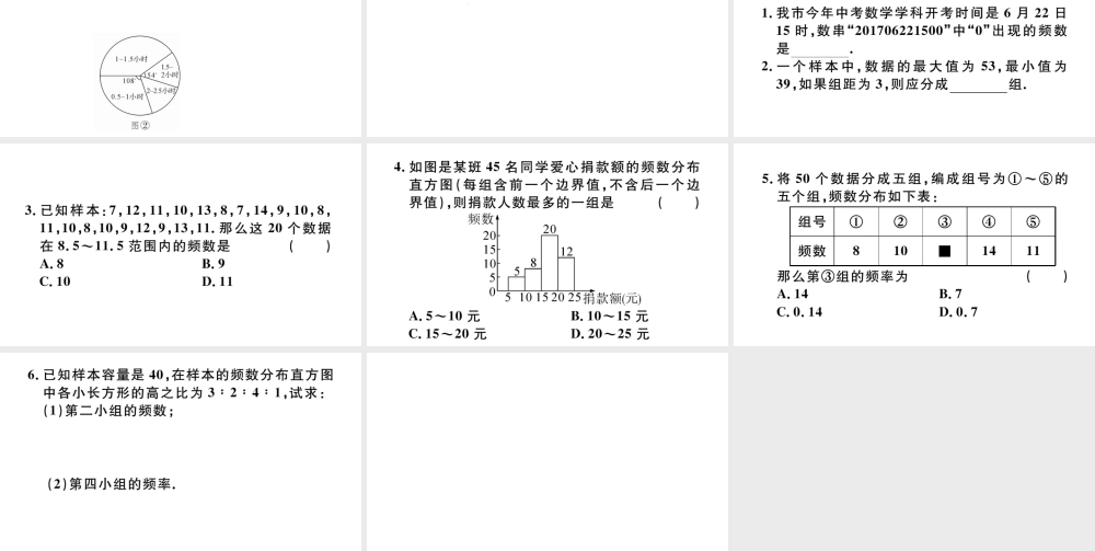 （江西专版）七年级数学下册 第十章 数据的收集、整理与描述10.2 直方图习题课件（新版）新人教版-（新版）新人教版初中七年级下册数学课件