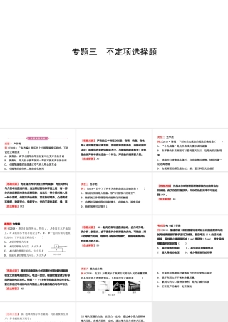 （江西专版）中考物理总复习 专题突破三 不定项选择题课件-人教版初中九年级全册物理课件