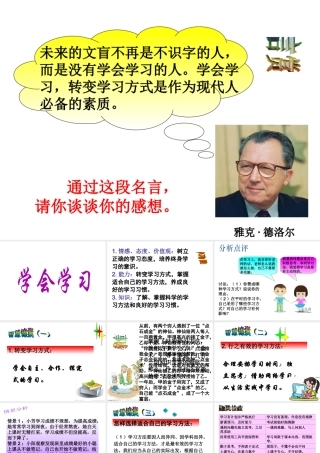 （水滴系列）（秋季版）七年级道德与法治上册 第一单元 走进新的学习生活 第一课 新生活 新面貌 第3框 学会学习课件2 鲁人版六三制-鲁人版初中七年级上册政治课件