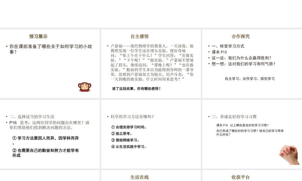 （水滴系列）（秋季版）七年级道德与法治上册 第一单元 走进新的学习生活 第一课 新生活 新面貌 第3框 学会学习课件5 鲁人版六三制-鲁人版初中七年级上册政治课件