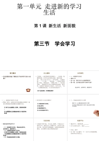 （水滴系列）（秋季版）七年级道德与法治上册 第一单元 走进新的学习生活 第一课 新生活 新面貌 第3框 学会学习课件5 鲁人版六三制-鲁人版初中七年级上册政治课件