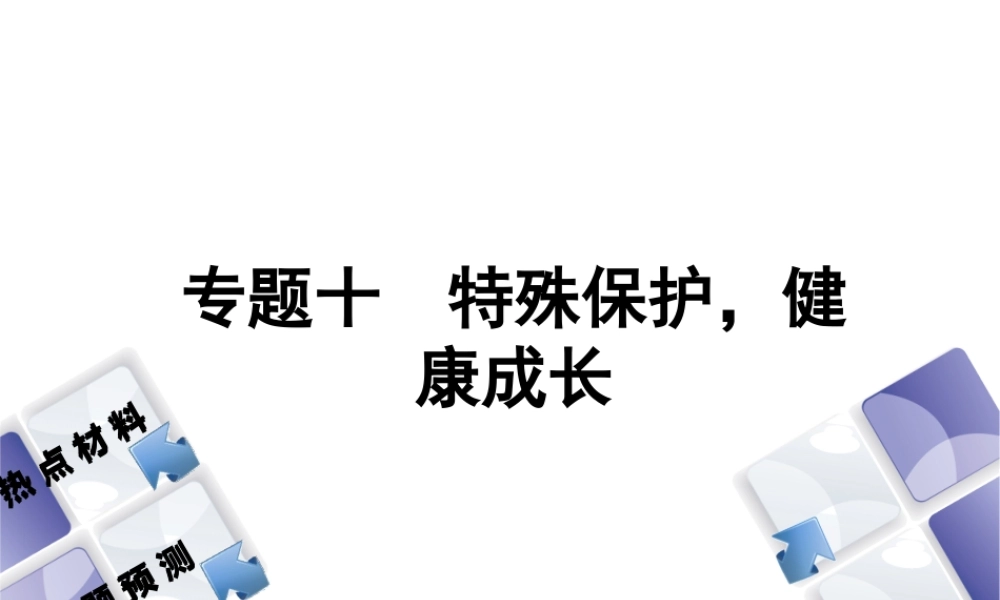 （江西专版）中考政治复习方案 第二部分 专题突破十 特殊保护，健康成长课件-人教版初中九年级全册政治课件