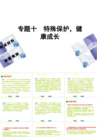 （江西专版）中考政治复习方案 第二部分 专题突破十 特殊保护，健康成长课件-人教版初中九年级全册政治课件