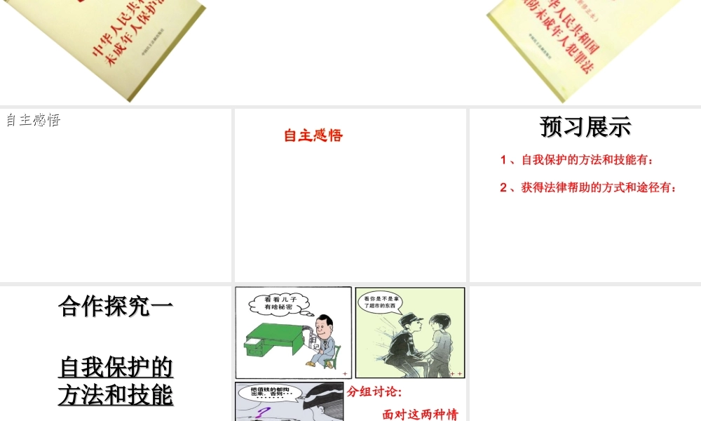 （水滴系列）（秋季版）七年级道德与法治下册 第九单元 撑起法律保护伞 第18课 让法律为成长护航 第1框 依法保护自己课件 鲁人版六三制-鲁人版初中七年级下册政治课件