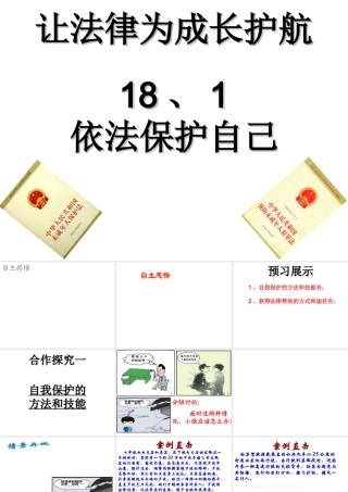 （水滴系列）（秋季版）七年级道德与法治下册 第九单元 撑起法律保护伞 第18课 让法律为成长护航 第1框 依法保护自己课件 鲁人版六三制-鲁人版初中七年级下册政治课件