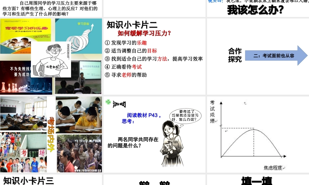 （水滴系列）（秋季版）七年级道德与法治下册 第七单元 心中拥有灿烂阳光 第13课 让快乐围绕我身边 第3框 轻松前行 正视压力课件 鲁人版六三制-鲁人版初中七年级下册政治课件