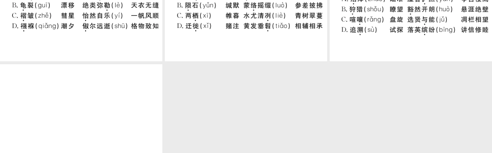 （江西专版）八年级语文下册 专题一 字音字形习题课件 新人教版-新人教版初中八年级下册语文课件