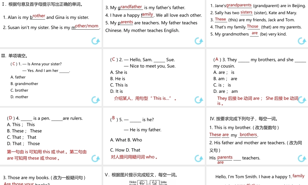 （江西专版）七年级英语上册 Unit 2 This is my sister第一课时课件 （新版）人教新目标版-（新版）人教新目标版初中七年级上册英语课件