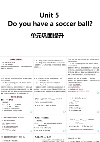 （江西专版）七年级英语上册 Unit 5 Do you have a soccer ball单元巩固提升课件 （新版）人教新目标版-（新版）人教新目标版初中七年级上册英语课件