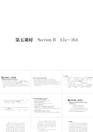 （江西专用）秋九年级英语全册 Unit 8 It must belong to Carla（第5课时）习题课件 （新版）人教新目标版-（新版）人教新目标版初中九年级全册英语课件