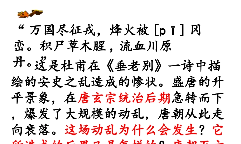 （水滴系列）（秋级历史下册 第5课 安史之乱与唐朝衰亡课件 新人教版