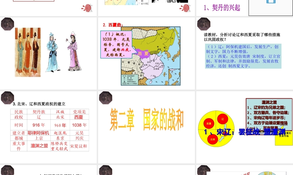 （水滴系列）（秋季版）七年级历史下册 第7课 辽、西夏与北宋的并立课件 新人教版-新人教版初中七年级下册历史课件