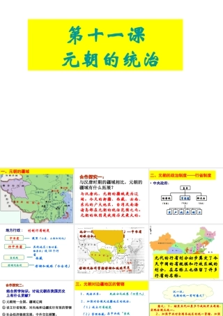 （水滴系列）（秋级历史下册 第11课 元朝的统治课件 新人教版-新人教级下册历史课件