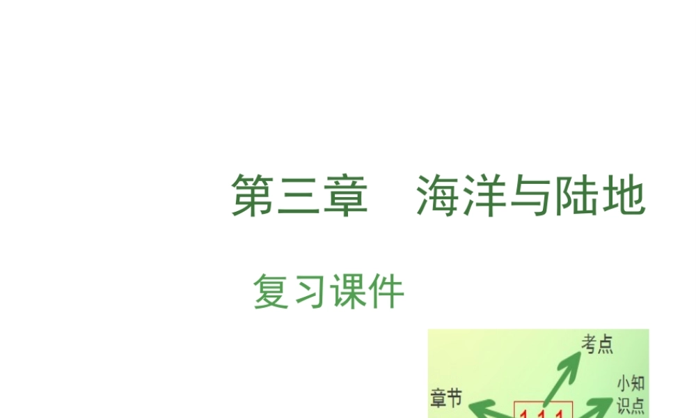 （江西专用）中考地理 第三章 海洋与陆地复习课件-人教版初中九年级全册地理课件