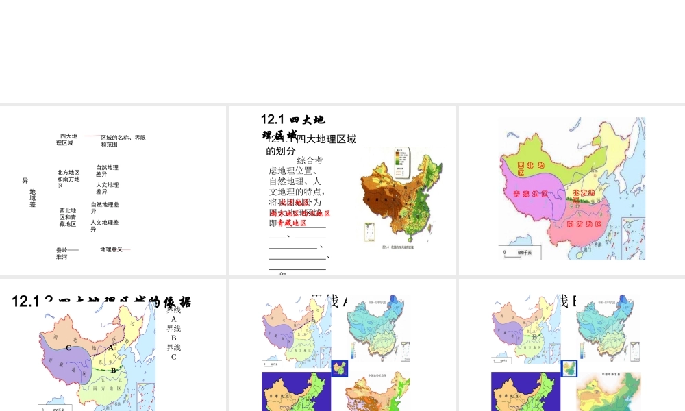 （江西专用）中考地理 第十二章 地域差异复习课件-人教版初中九年级全册地理课件