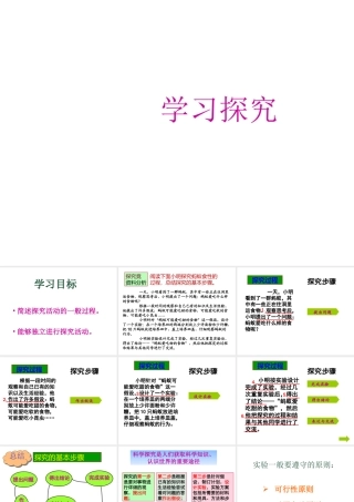 （江西专版）中考生物总复习 第一单元 探究能力 学习探究课件-人教版初中九年级全册生物课件