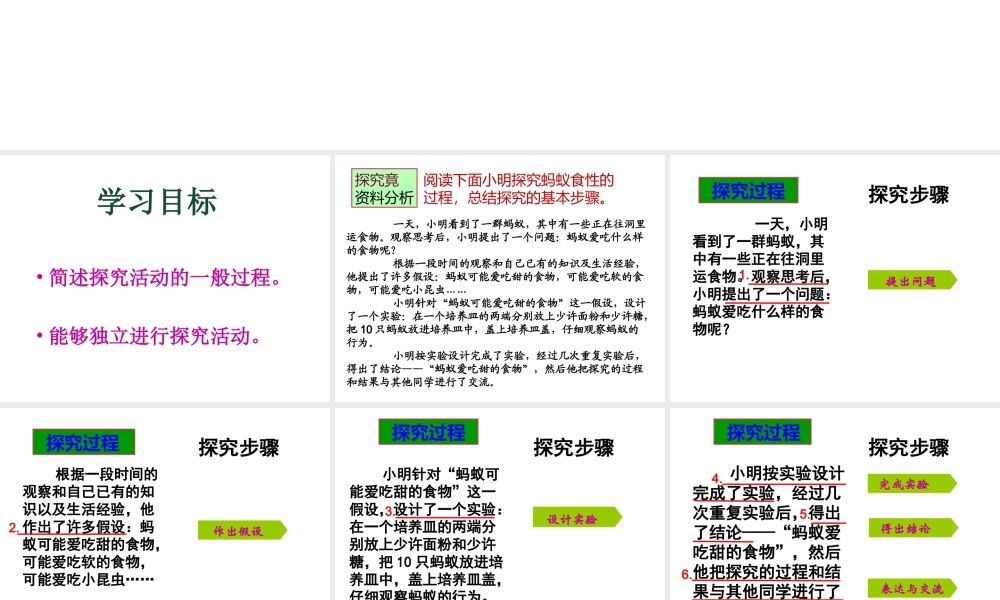 （江西专版）中考生物总复习 第一单元 探究能力 学习探究课件-人教级全册生物课件