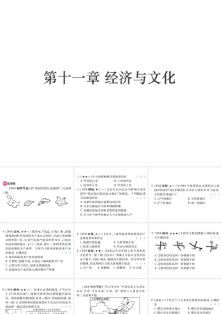 （江西专用）中考地理 第十一章  经济与文化课件-人教版初中九年级全册地理课件