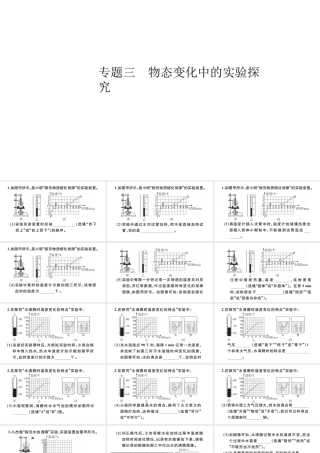 （江西专版）秋八年级物理上册 第三章 专题三 物态变化中的实验探究习题课件 （新版）新人教版-（新版）新人教版初中八年级上册物理课件