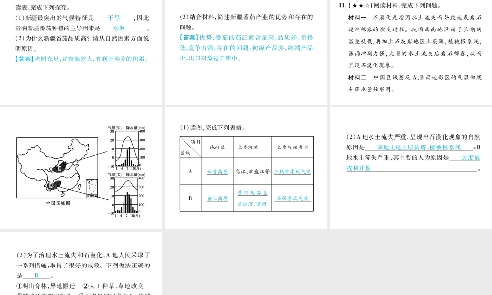 （江西专用）中考地理 同步高效集训（二十）课件-人教版初中九年级全册地理课件