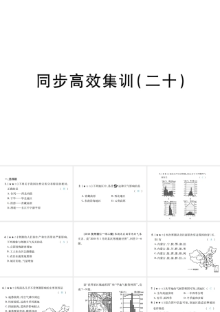 （江西专用）中考地理 同步高效集训（二十）课件-人教版初中九年级全册地理课件