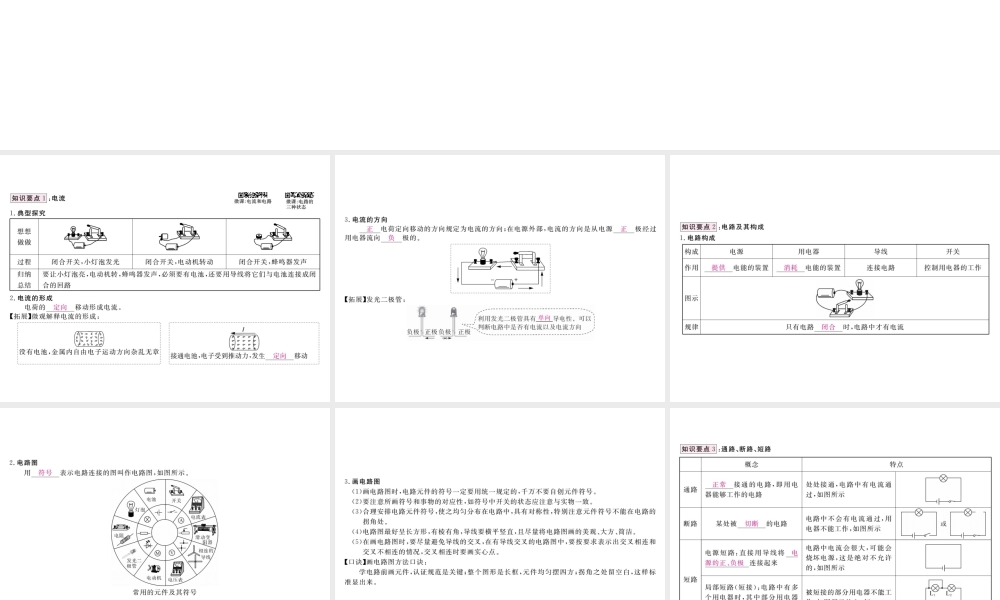（江西专用）九年级物理全册 第15章 电流和电路 第2节 电流和电路笔记本课件 （新版）新人教版-（新版）新人教版初中九年级全册物理课件