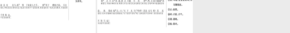 （江西专版）春八年级语文下册 第六单元 23 马说习题课件 新人教版-新人教版初中八年级下册语文课件