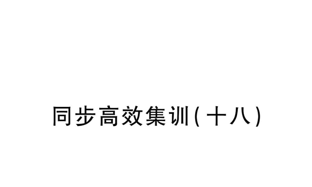 （江西专用）中考地理 同步高效集训（十八）课件-人教版初中九年级全册地理课件