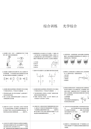 （江西专版）秋八年级物理上册 第五章 综合训练 光学综合习题课件 （新版）新人教版-（新版）新人教版初中八年级上册物理课件