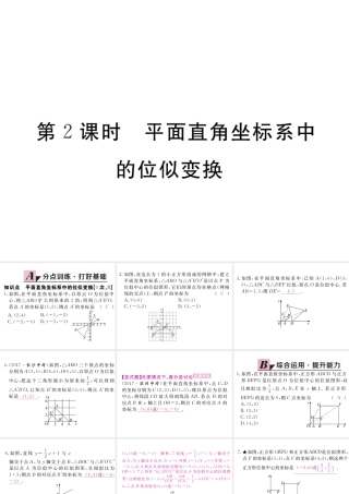 （江西专版）秋九年级数学上册 第四章 图形的相似 4.8 图形的位似 第2课时 平面直角坐标系中的位似变换习题讲评课件 （新版）北师大版-（新版）北师大版初中九年级上册数学课件
