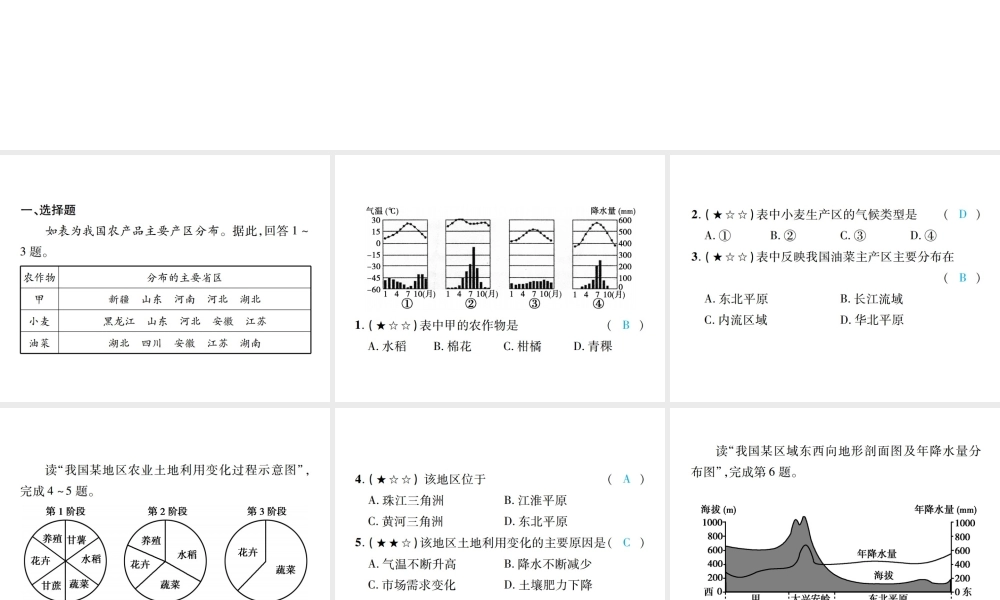 （江西专用）中考地理 同步高效集训（十三）课件-人教版初中九年级全册地理课件
