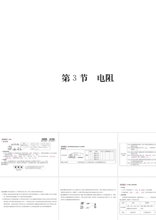 （江西专用）九年级物理全册 第16章 电压 电阻 第3节 电阻笔记本课件 （新版）新人教版-（新版）新人教版初中九年级全册物理课件